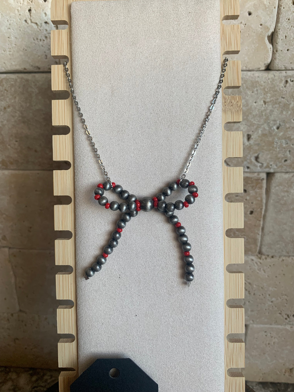 Desert Pearl Bow Chokers (Length Options Available)