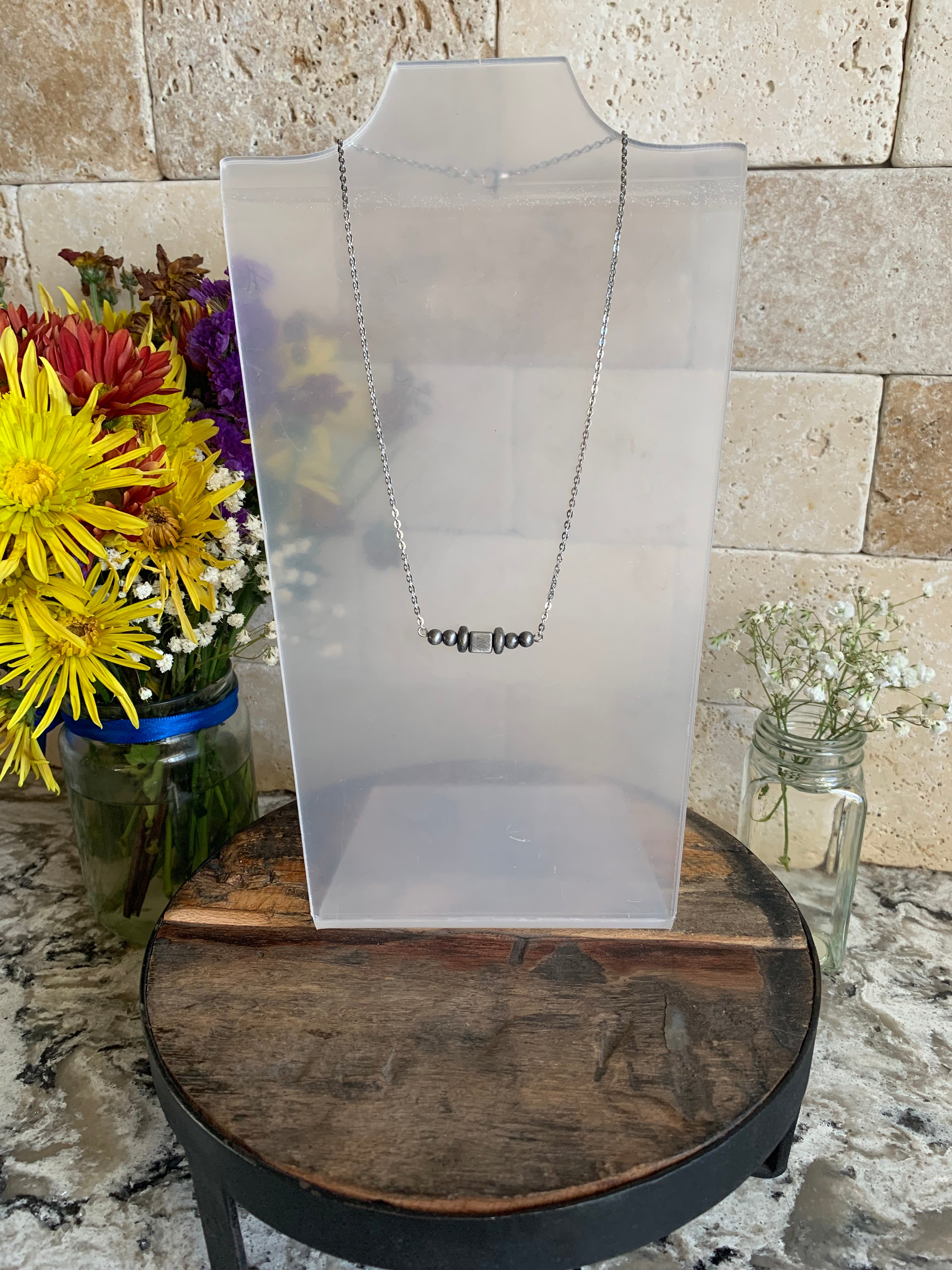 Stone and Steel Jewelry Set