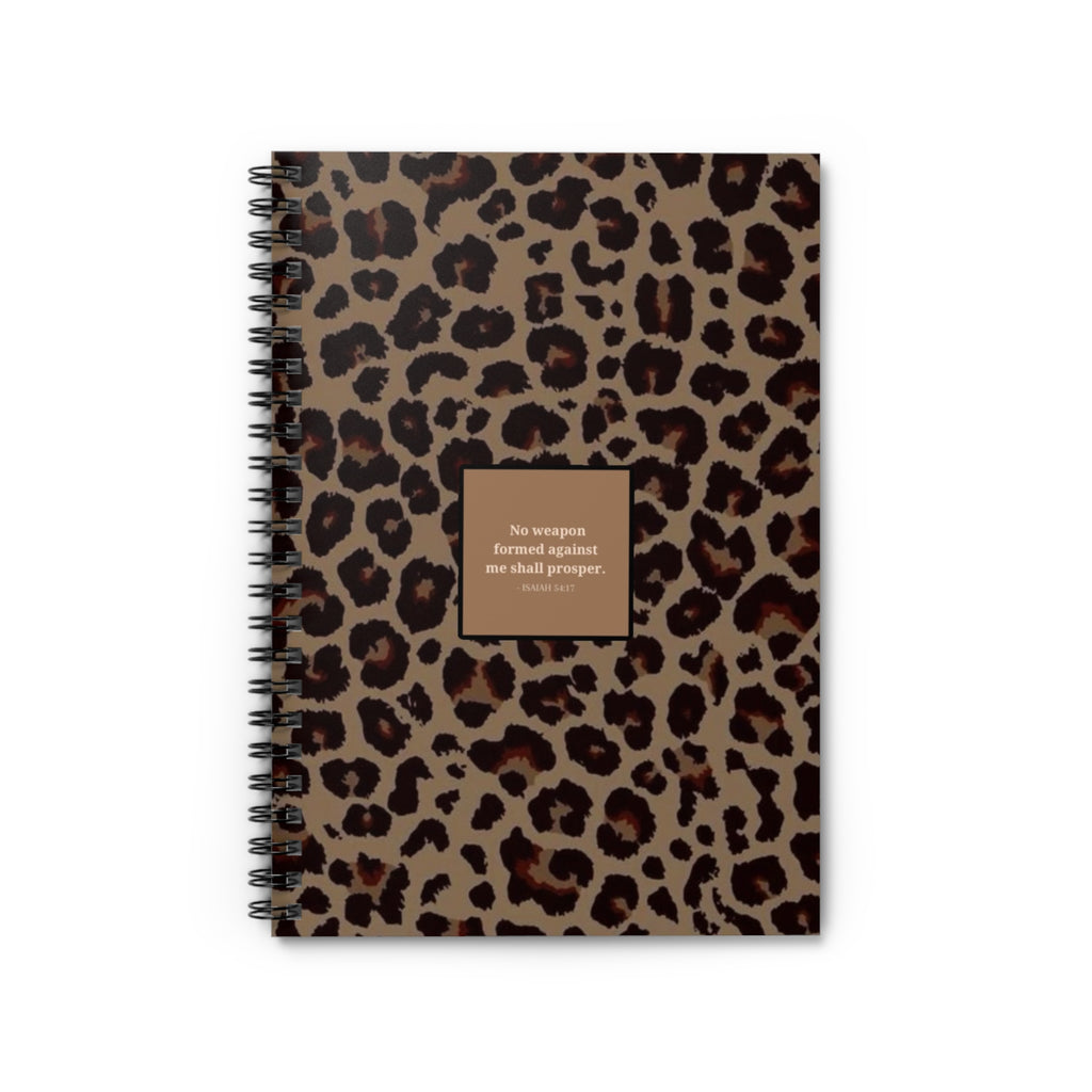 Leopard Print Spiral Notebook – Ruled Line Journal