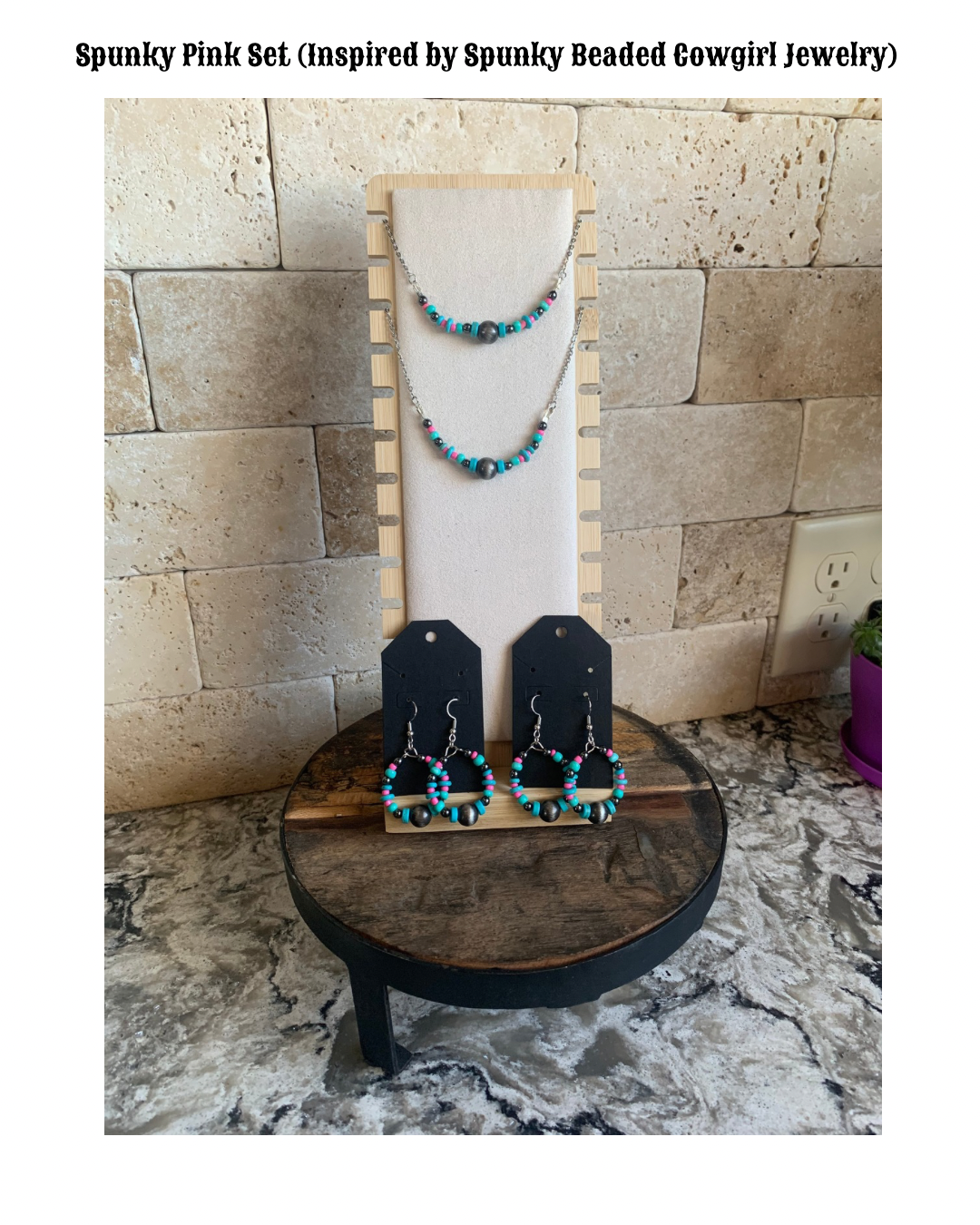 Spunky Pink Set (Inspired by Spunky Beaded Cowgal Jewelry)