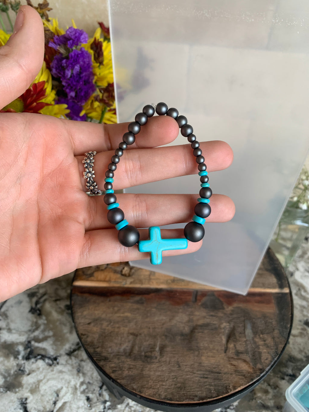 Turquoise Beaded Bracelets - Length 7 Inch Bracelets