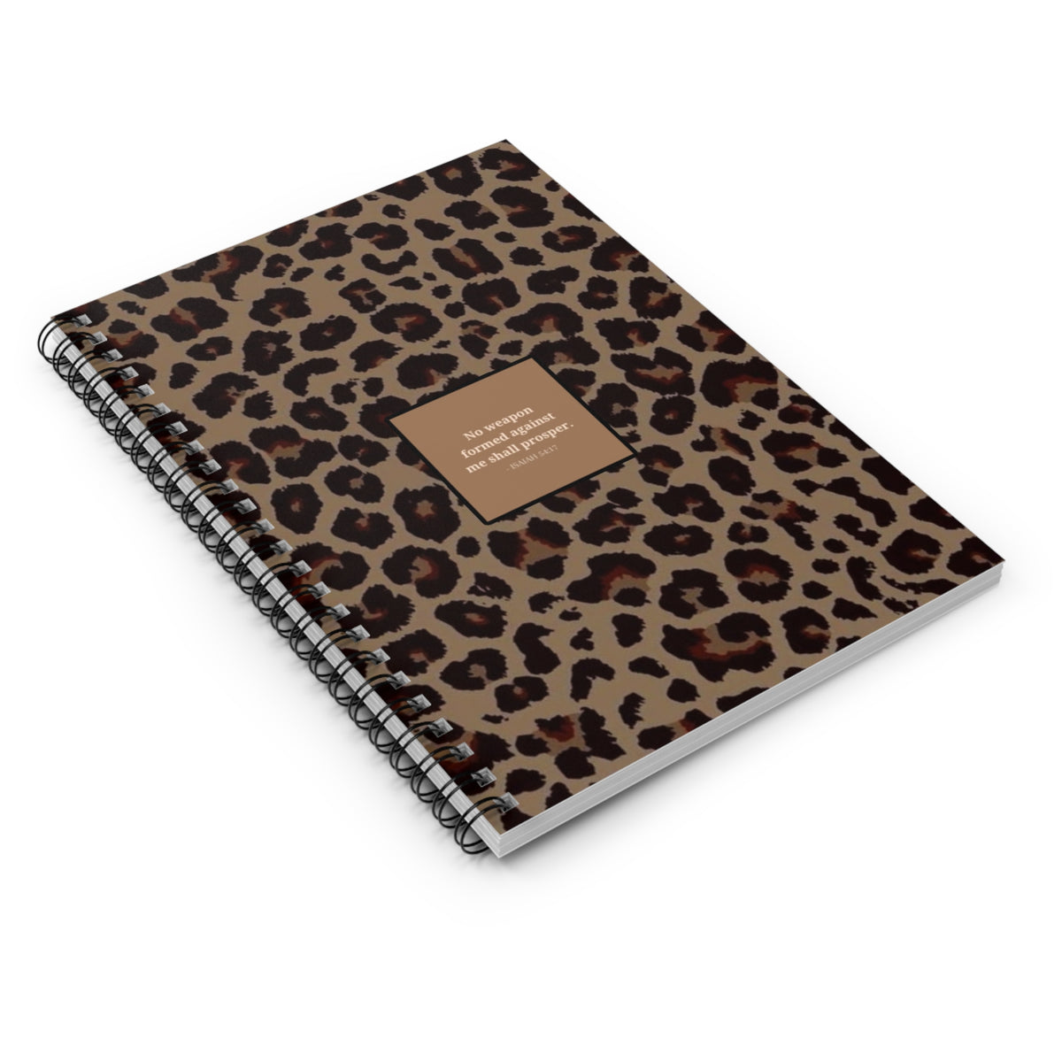 Leopard Print Spiral Notebook – Ruled Line Journal