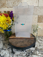 Teal Pendant Necklaces (2 versions) (Length - 15 inches)