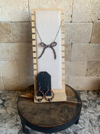 Desert Pearl Bow Chokers (Length Options Available)