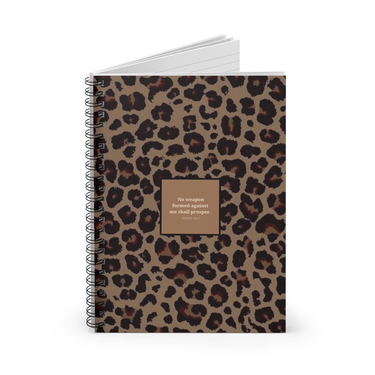 Leopard Print Spiral Notebook – Ruled Line Journal