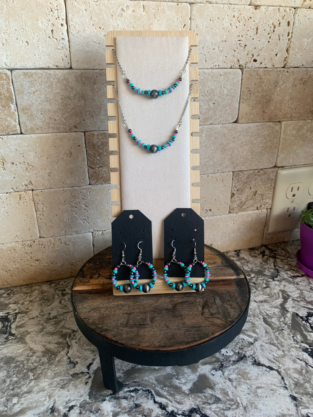 Spunky Pink Set (Inspired by Spunky Beaded Cowgal Jewelry)