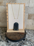 Mini Beaded Bar Necklace with Earrings - 16 Inch Necklace (ON SALE)