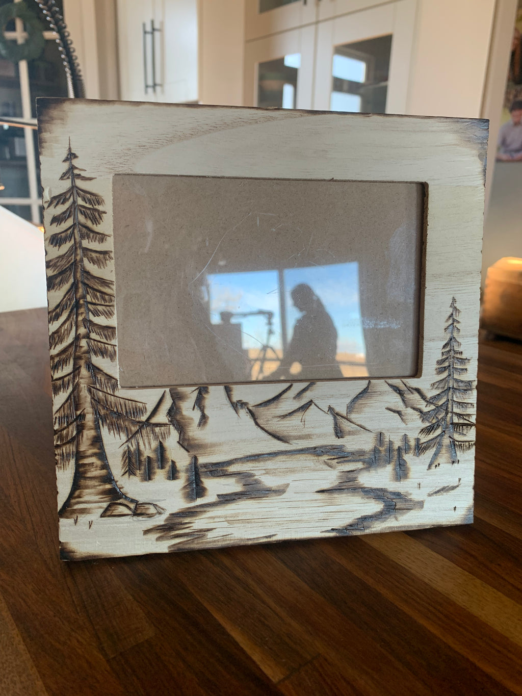 Wood Burned Picture Frame