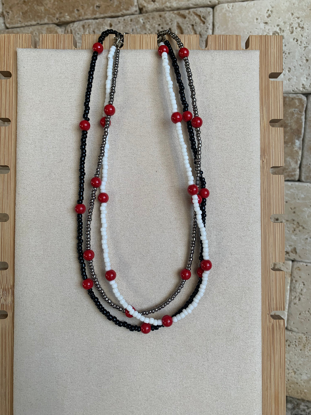 TRRB Beaded trio Necklace Set (ON SALE)