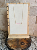 Pink / Gold Valentines Necklace (17 inch)
