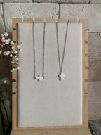 White Turquoise Cross Necklace + Earrings