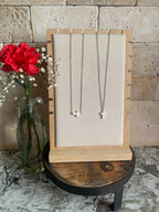 White Turquoise Cross Necklace + Earrings