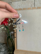 Turquoise Cross Necklace + Earrings