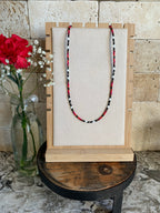 Men's Beaded Red Necklace (22 Inches)