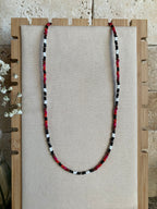Men's Beaded Red Necklace (22 Inches)
