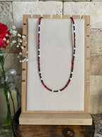 Men's Beaded Red Necklace (22 Inches)