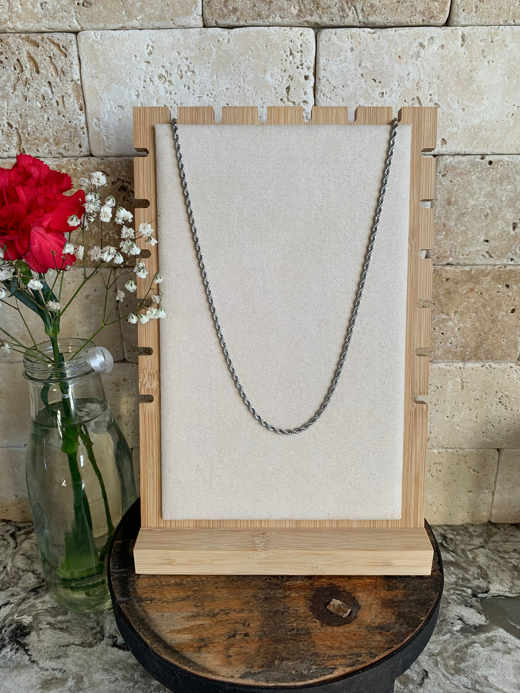 Stainless Steel Twisted Rope Chain (18 inch)