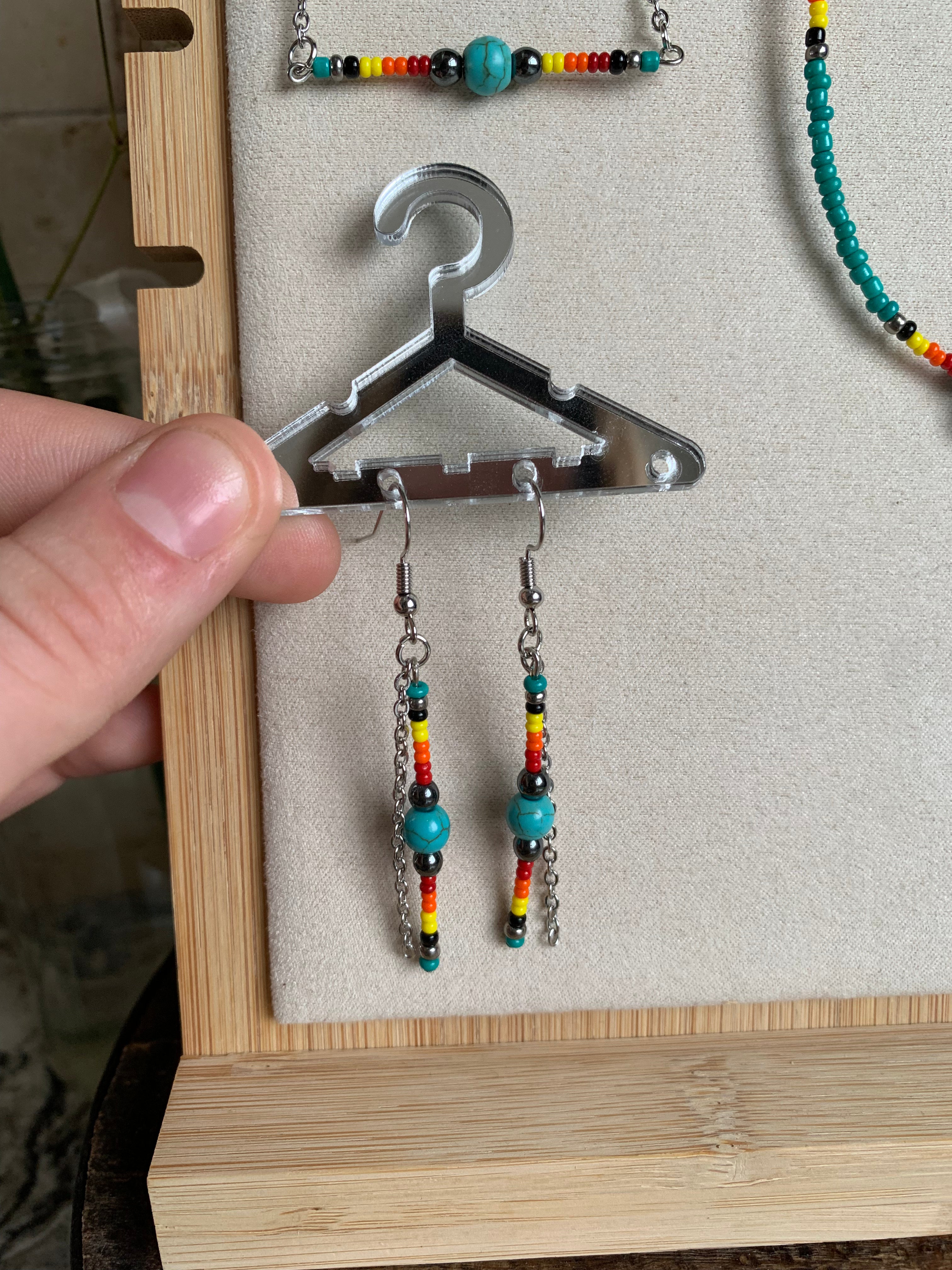 Daily Wear Turquoise Beaded Set