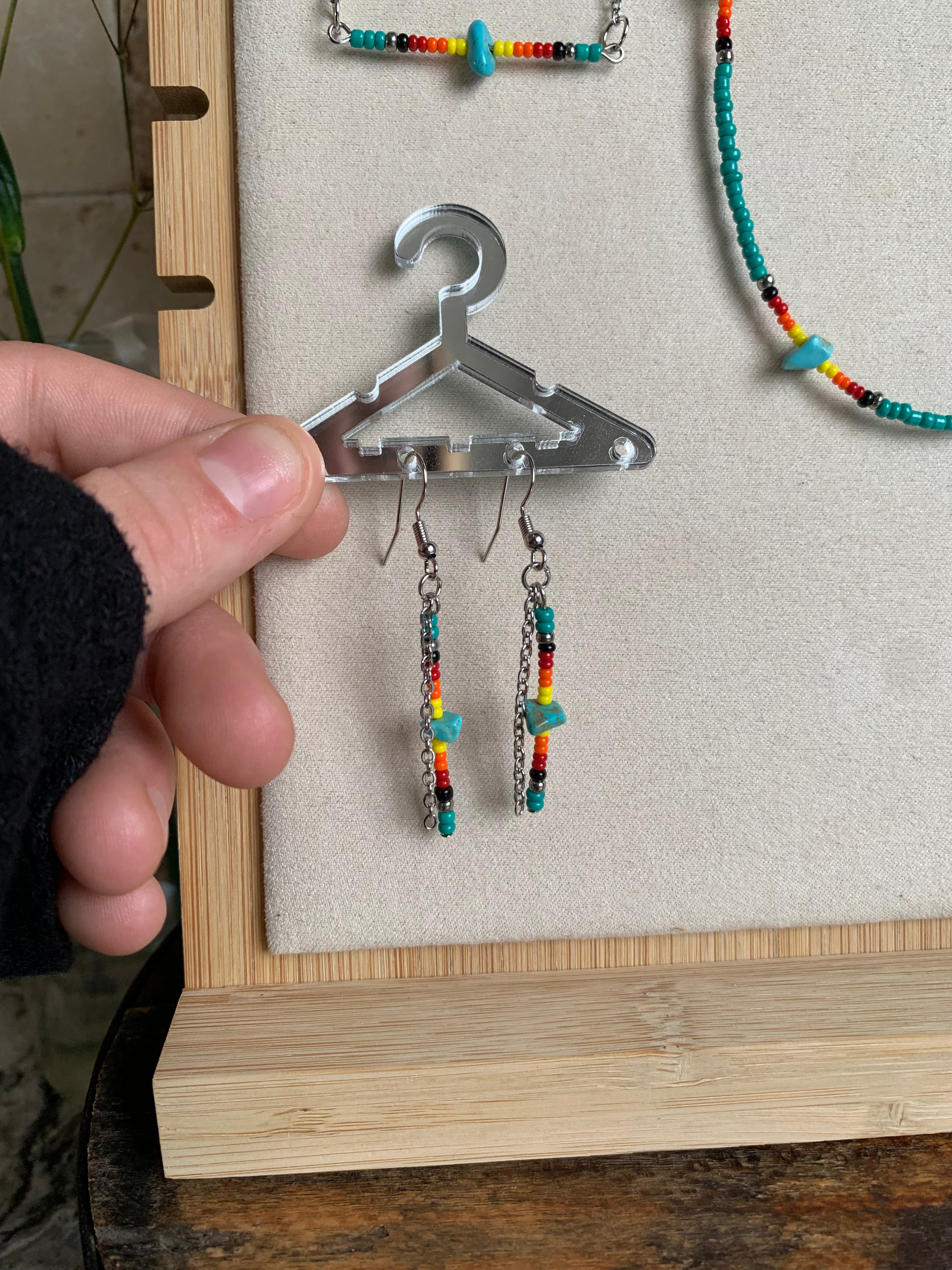 Simple beaded Turquoise Set