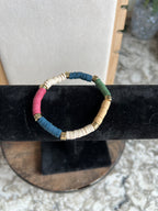 Clay and Gold Beaded Bracelets