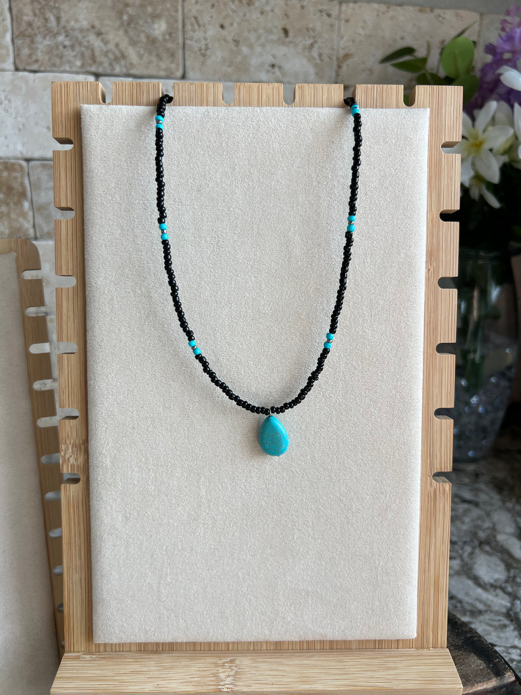 Turquoise Teardrop Necklace