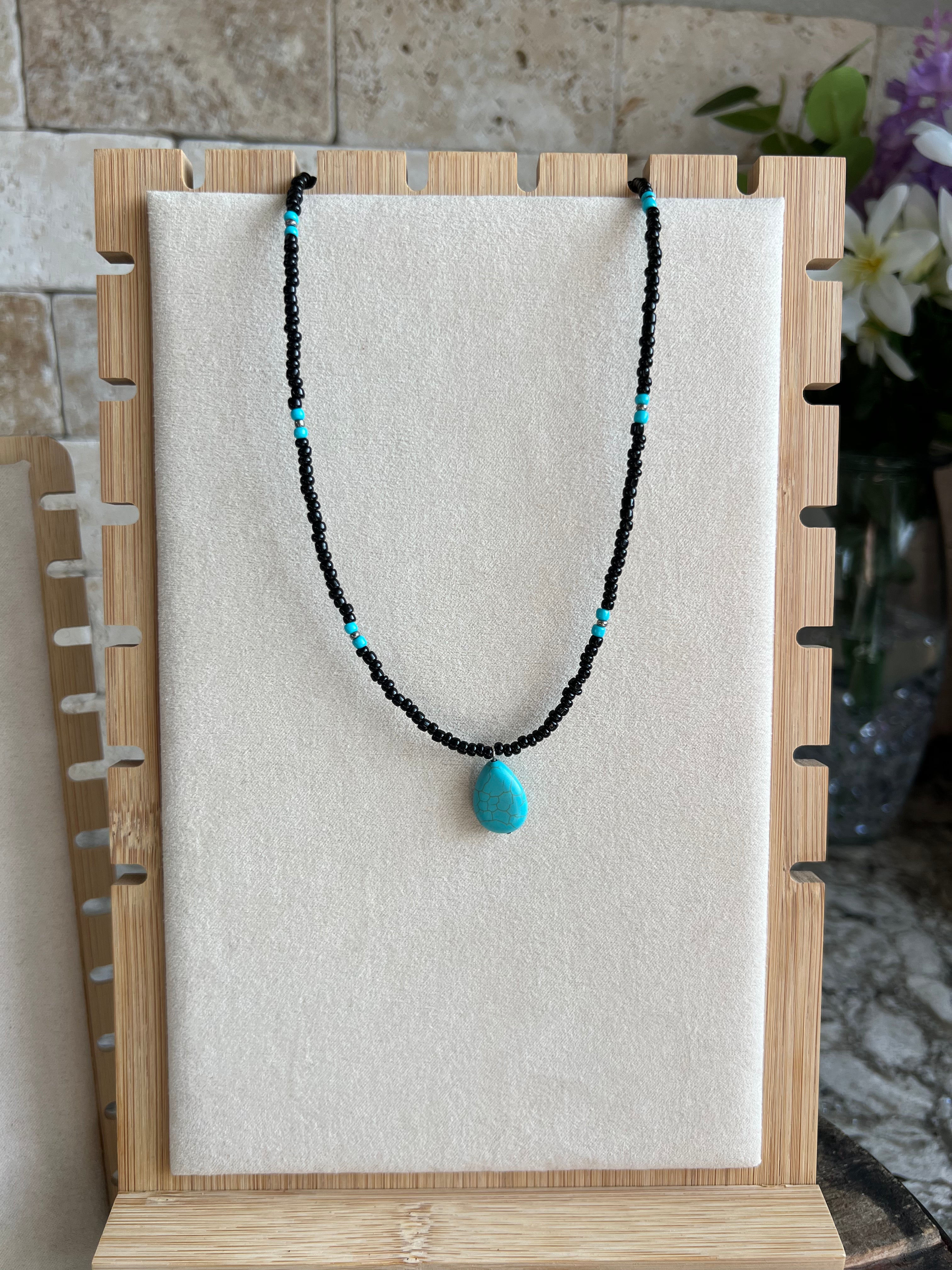 Turquoise Teardrop Necklace