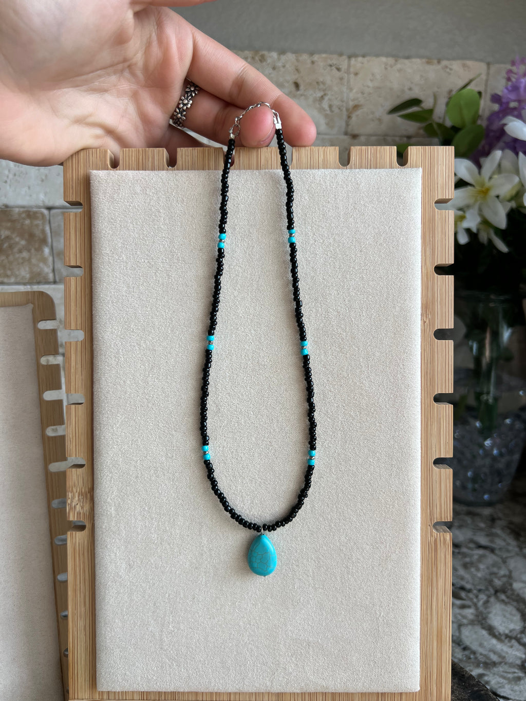 Turquoise Teardrop Necklace