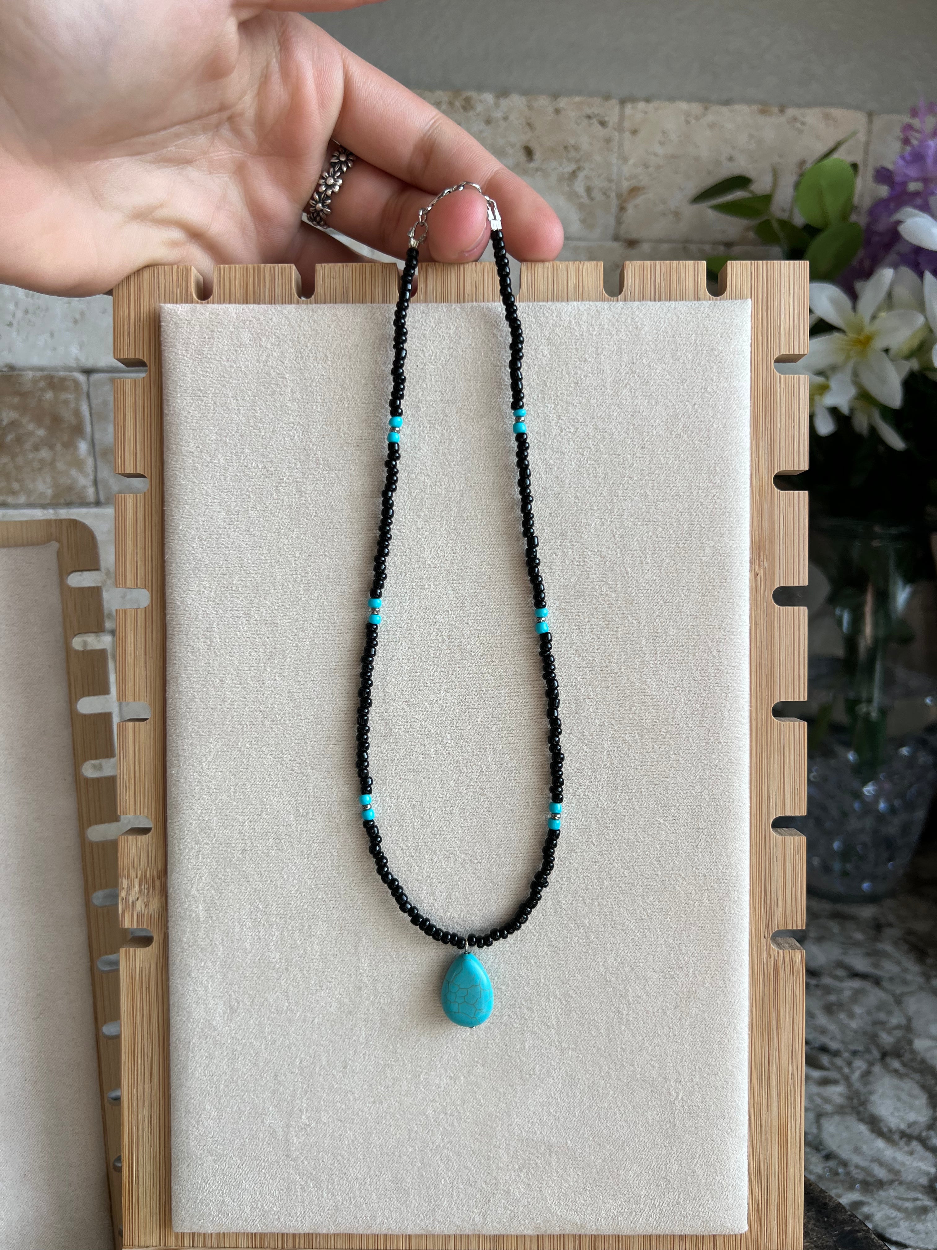 Turquoise Teardrop Necklace