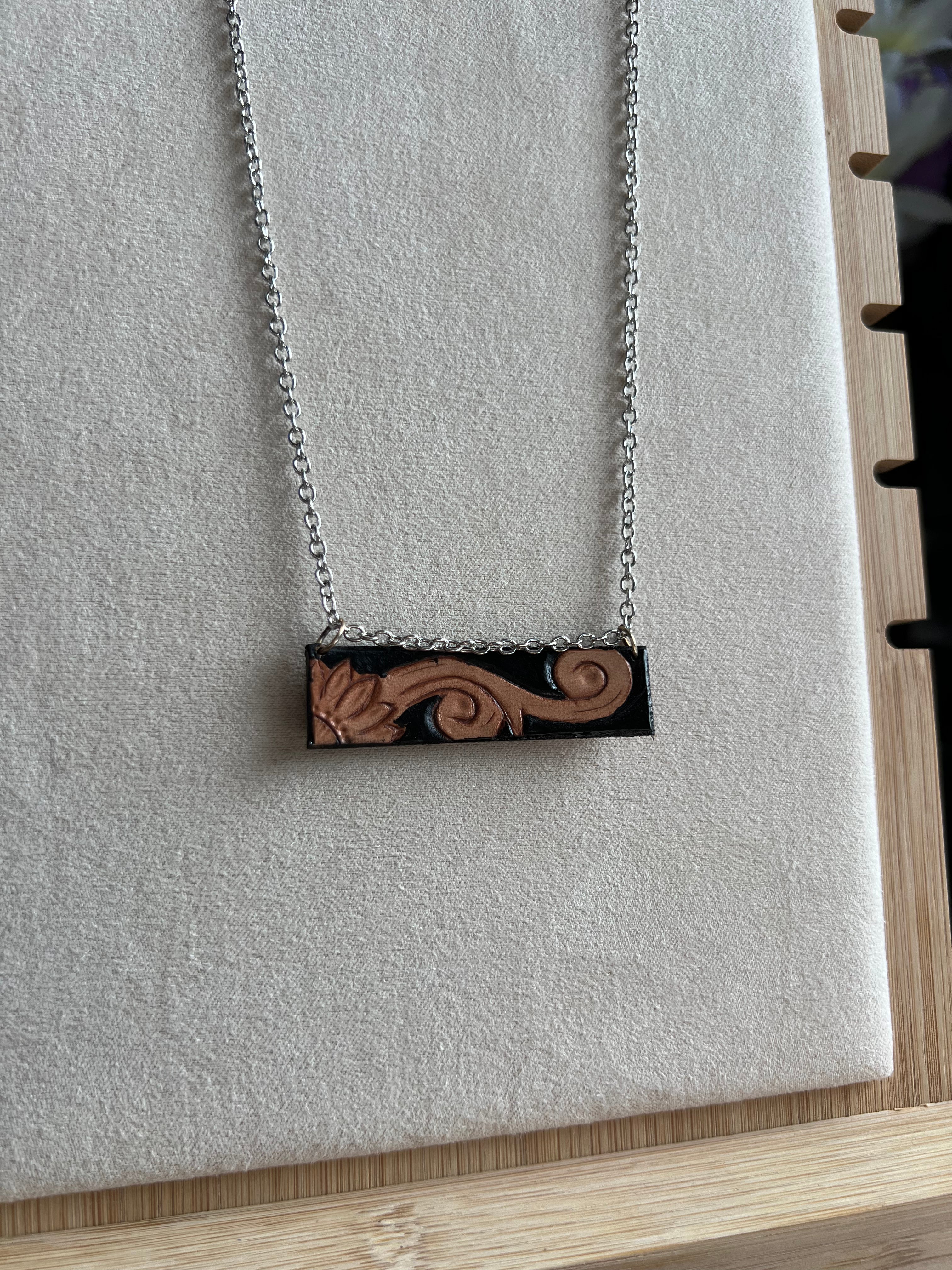 Black Leather Necklace