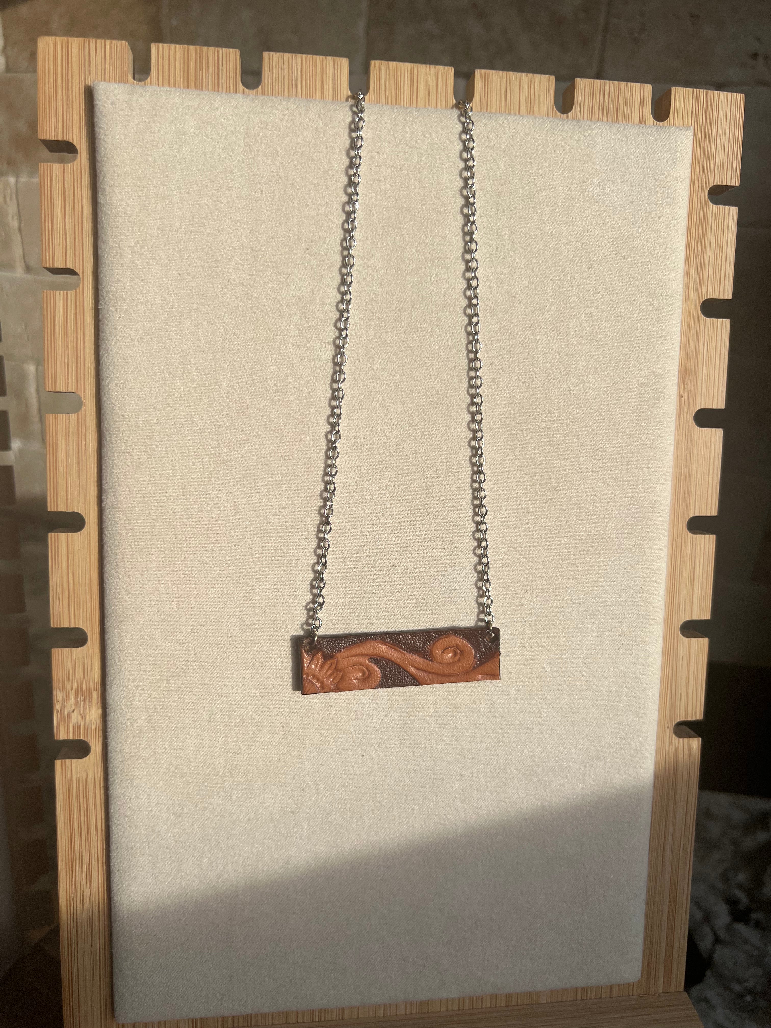Flower Leather Necklace