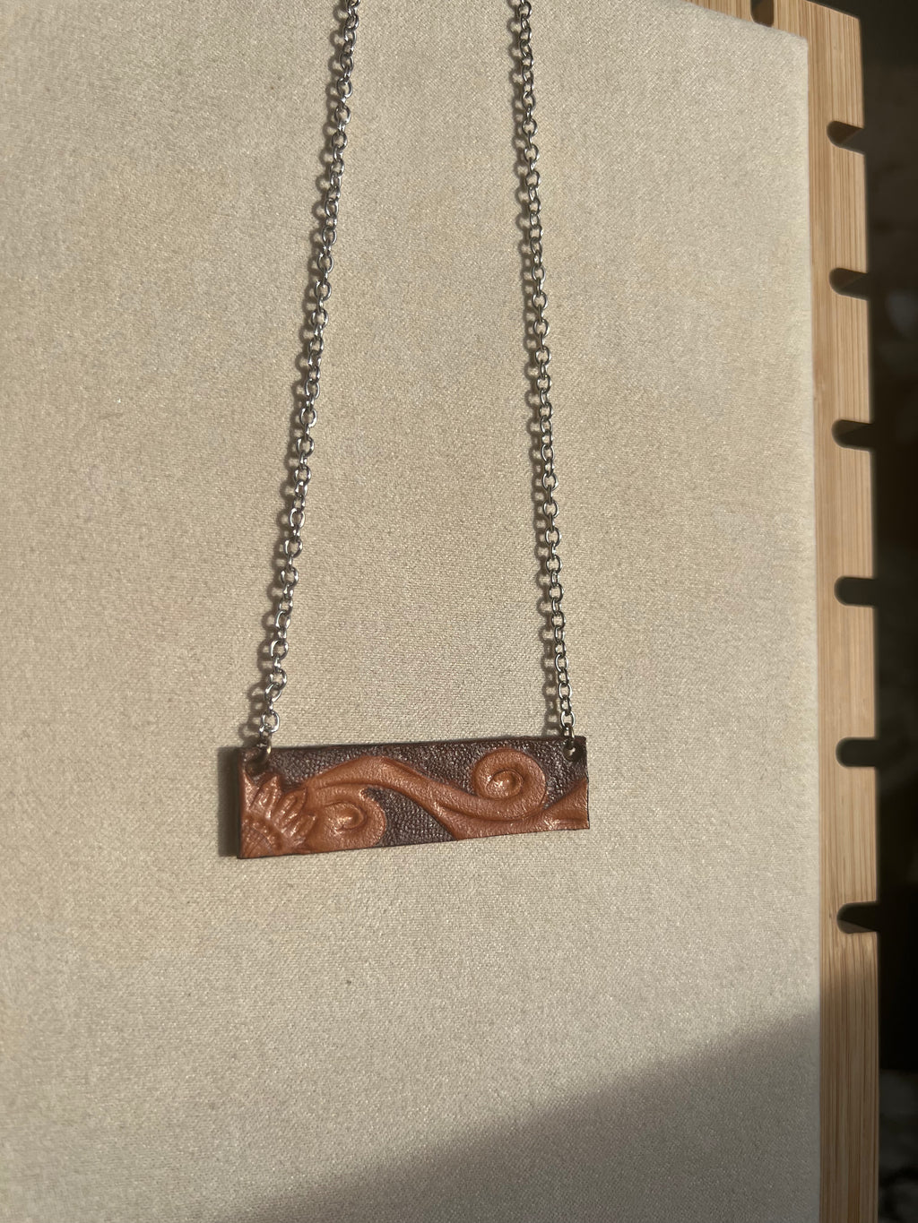 Flower Leather Necklace