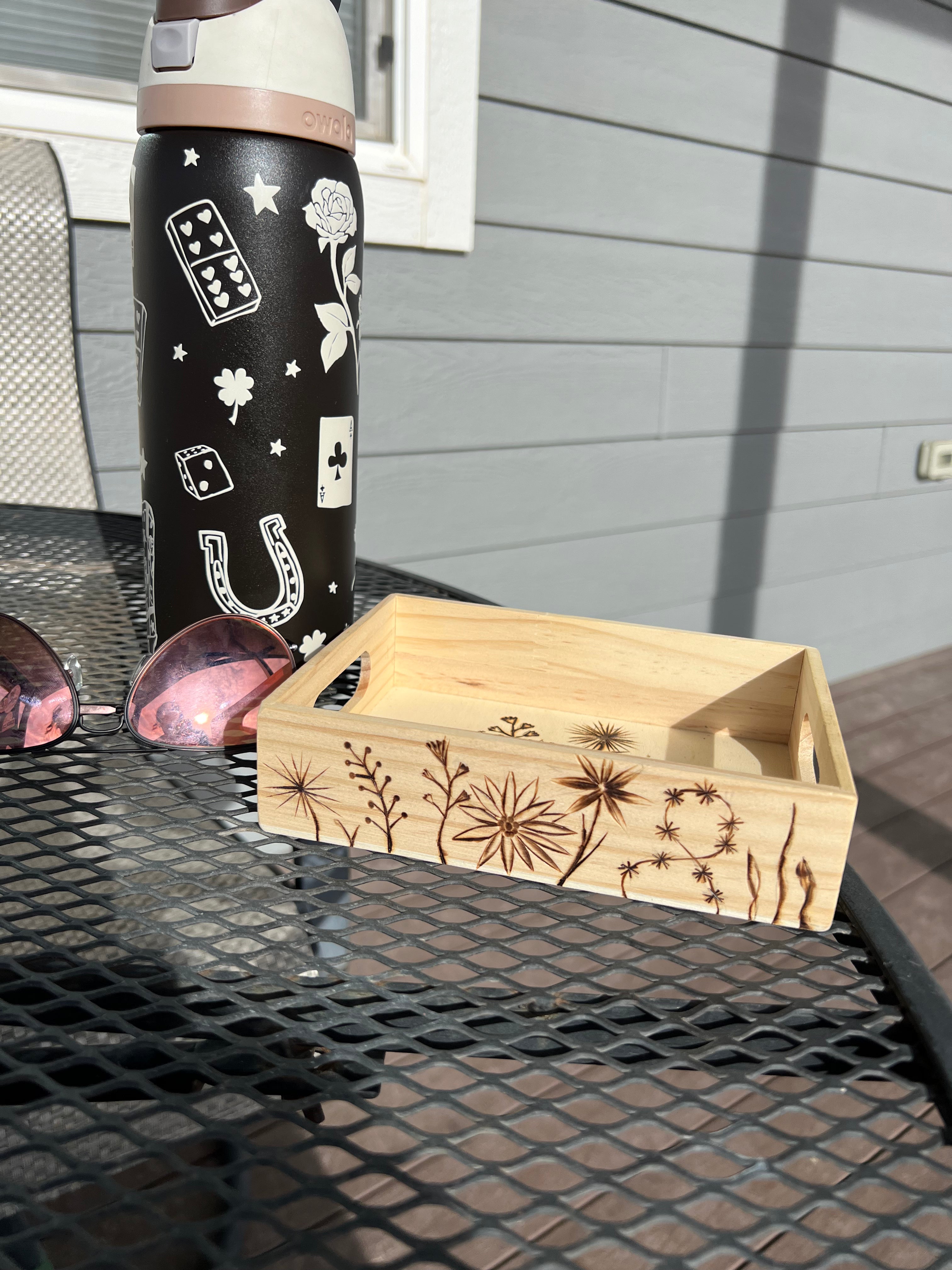Wood burned Basket