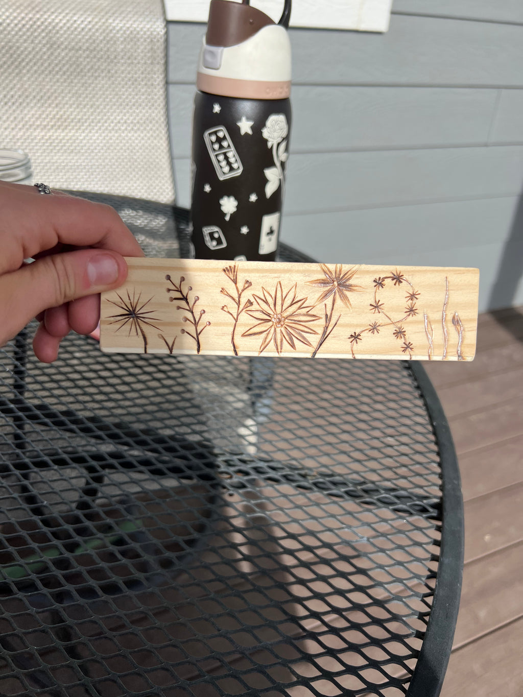 Wood burned Basket