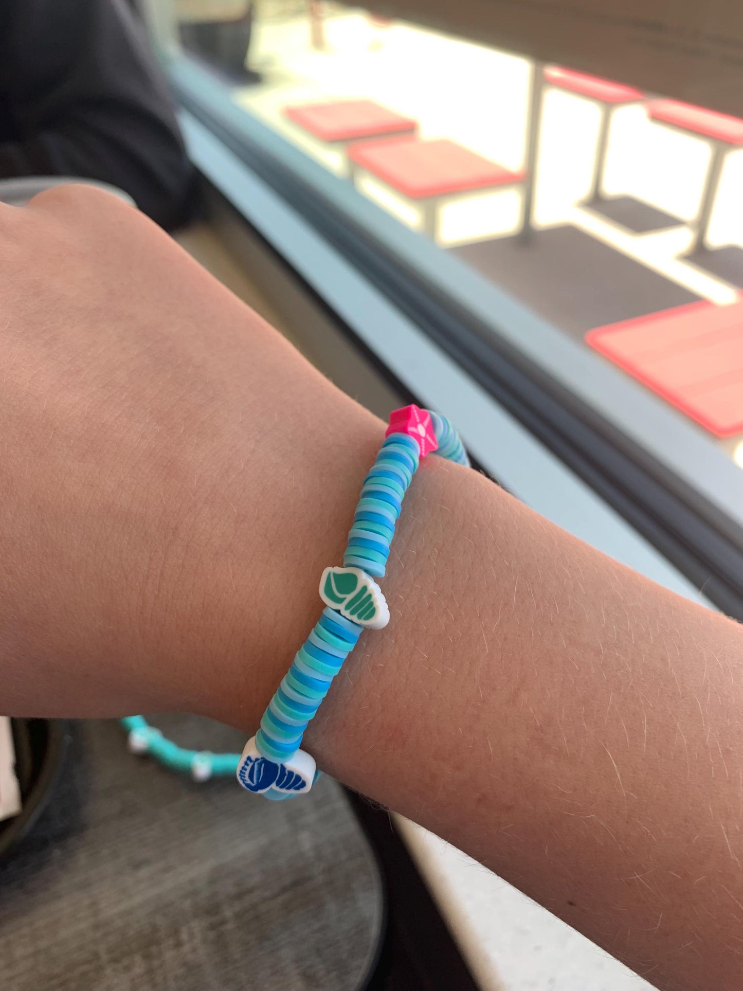 Summertime beaded charm bracelets