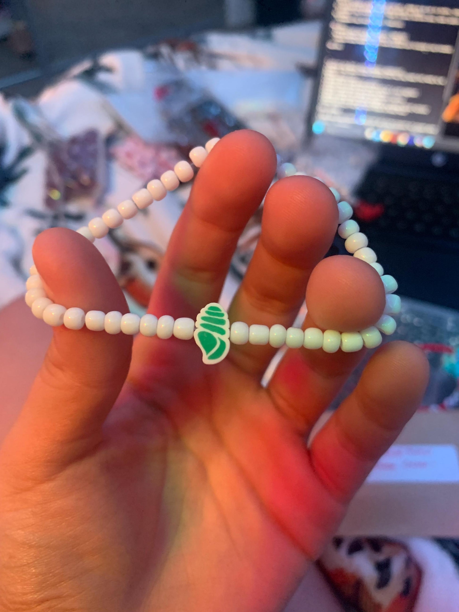 Summertime beaded charm bracelets