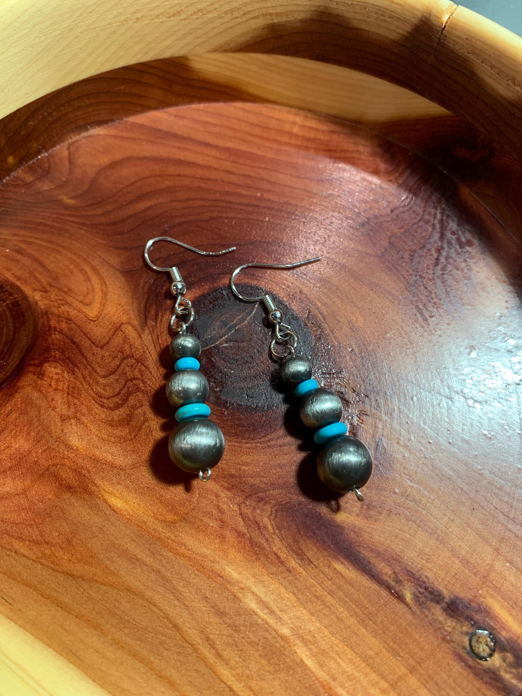 Navajo/Turquoise Beaded Simple Earrings 2 versions