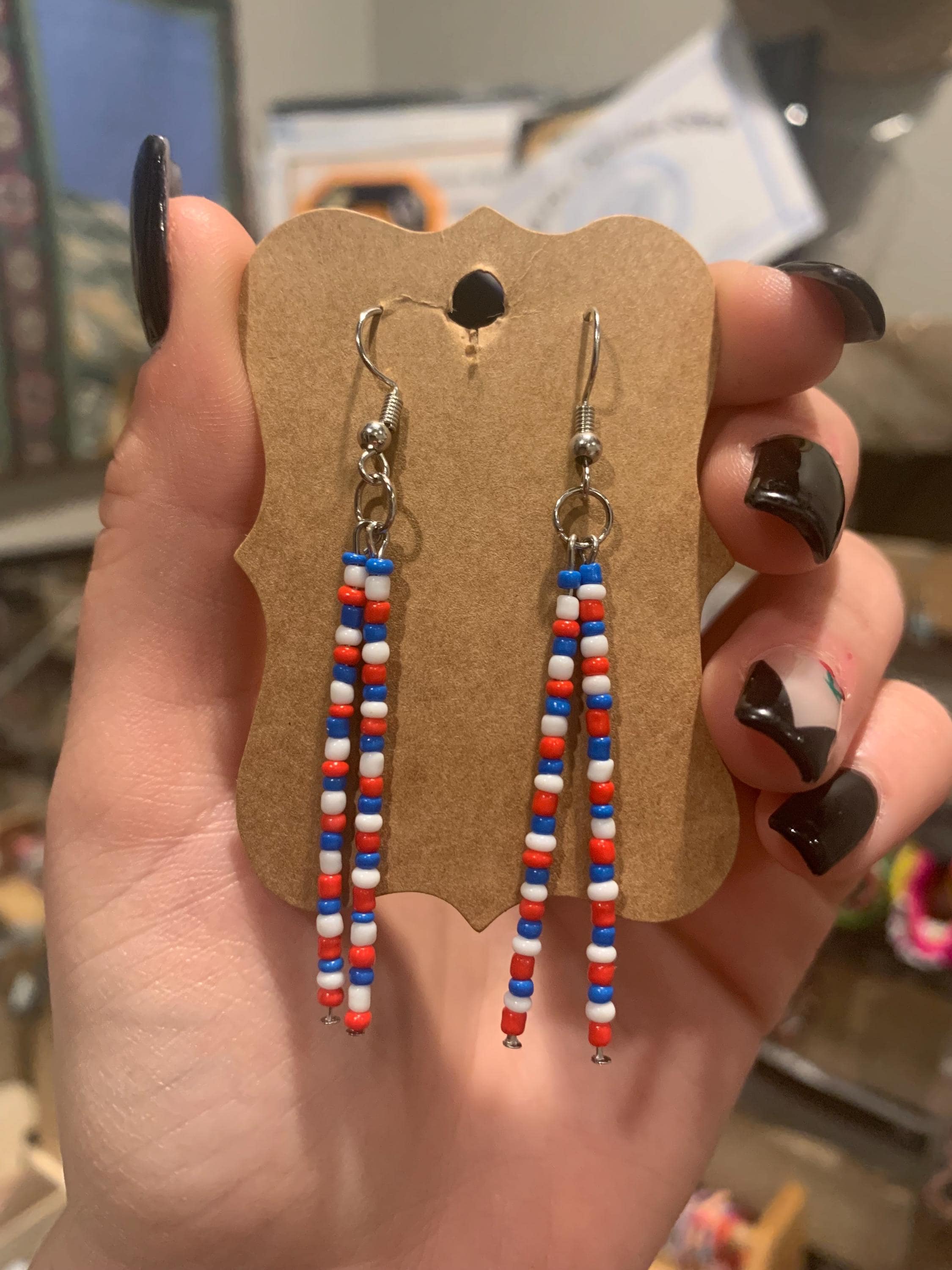 USA theme earrings!