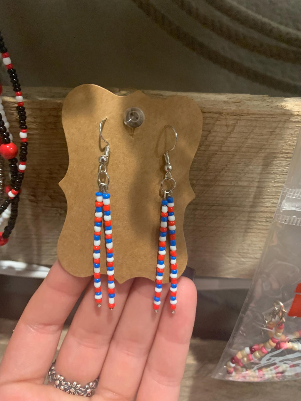 USA theme earrings!