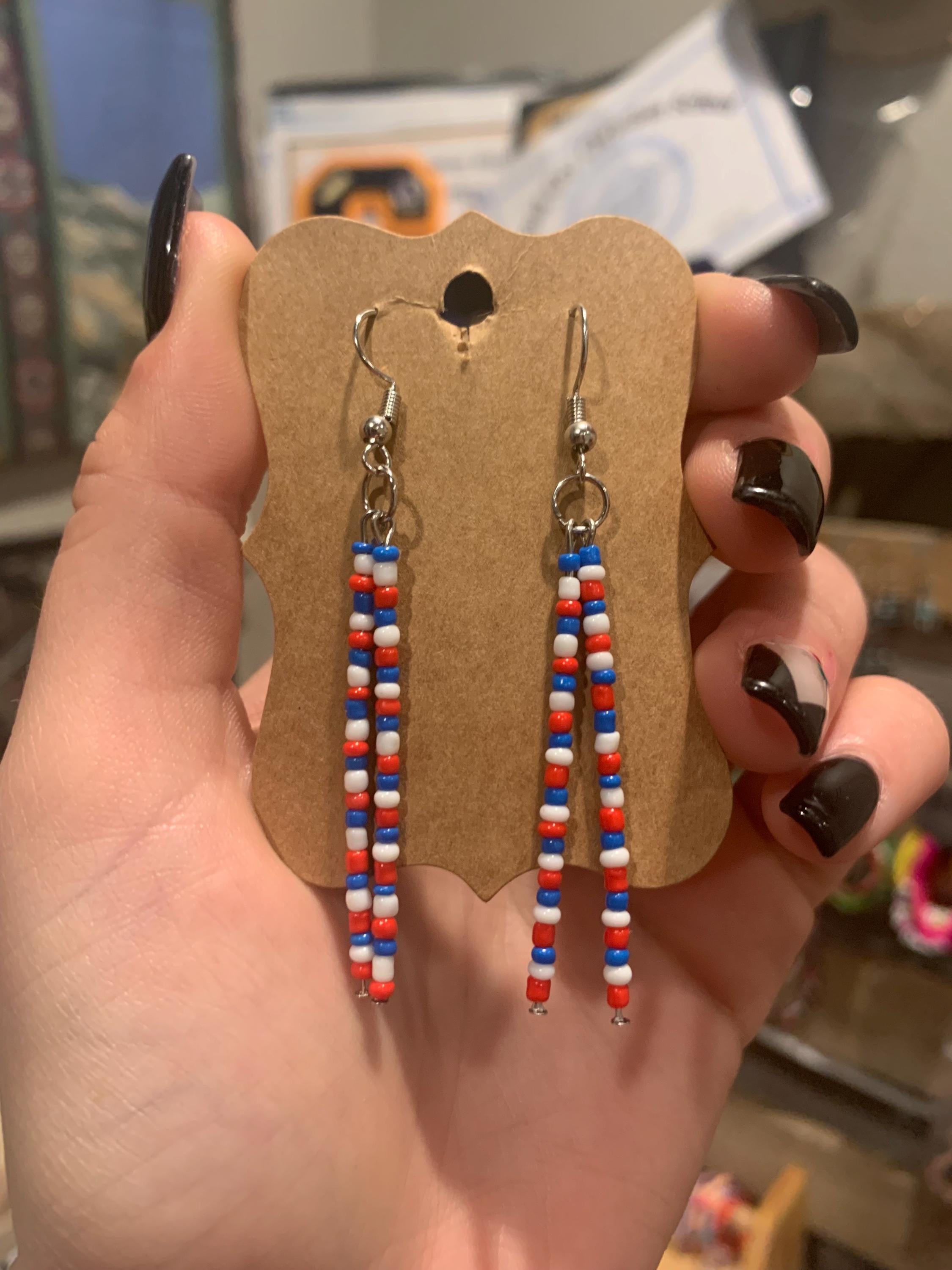 USA theme earrings!