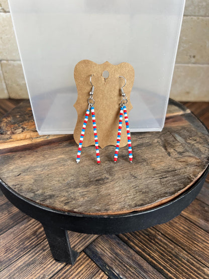 USA theme earrings!