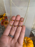Fall / Autumn Bar Necklaces (gold and silver options)