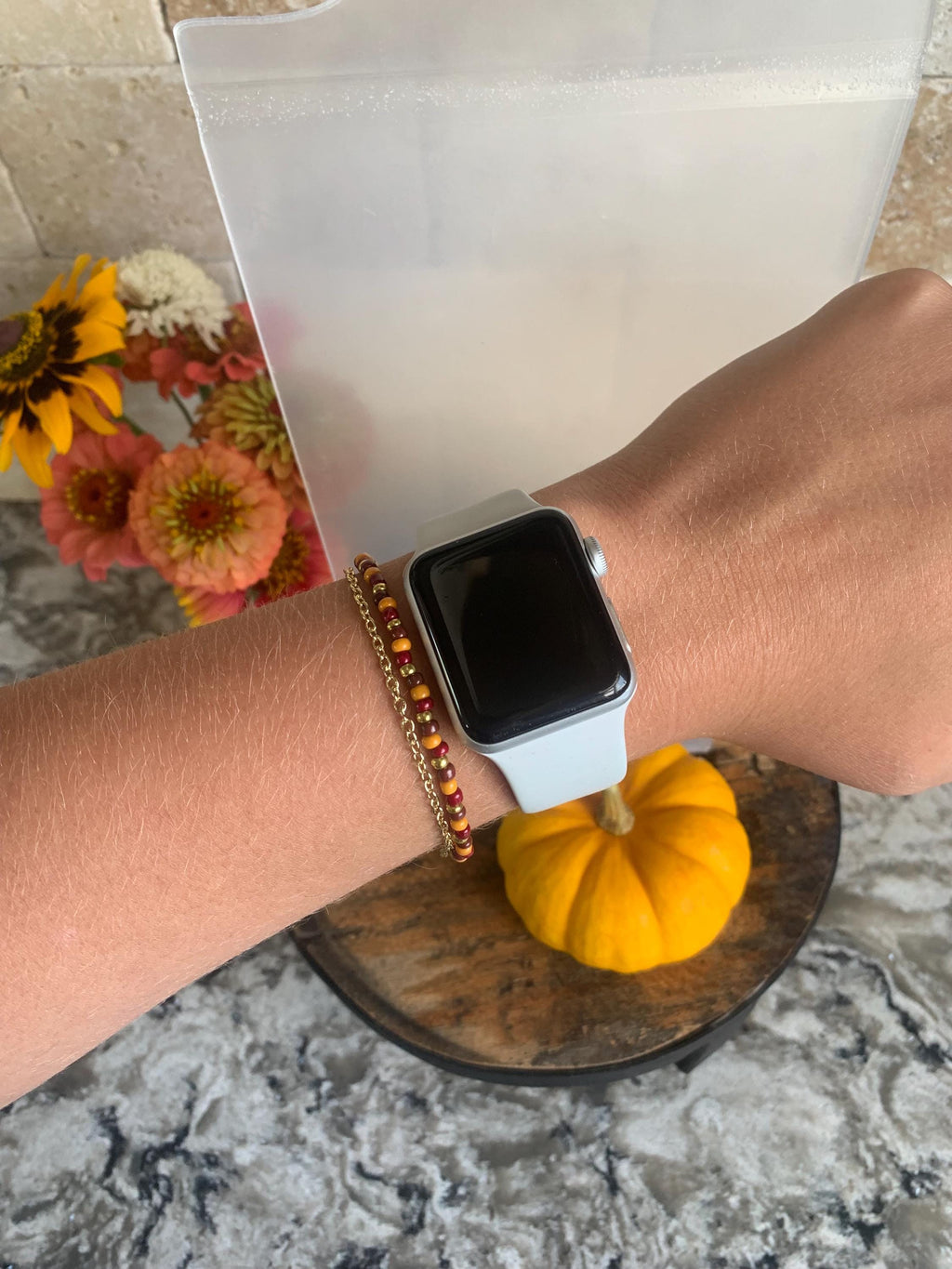 Fall color bracelet (matches bar necklace and earrings)