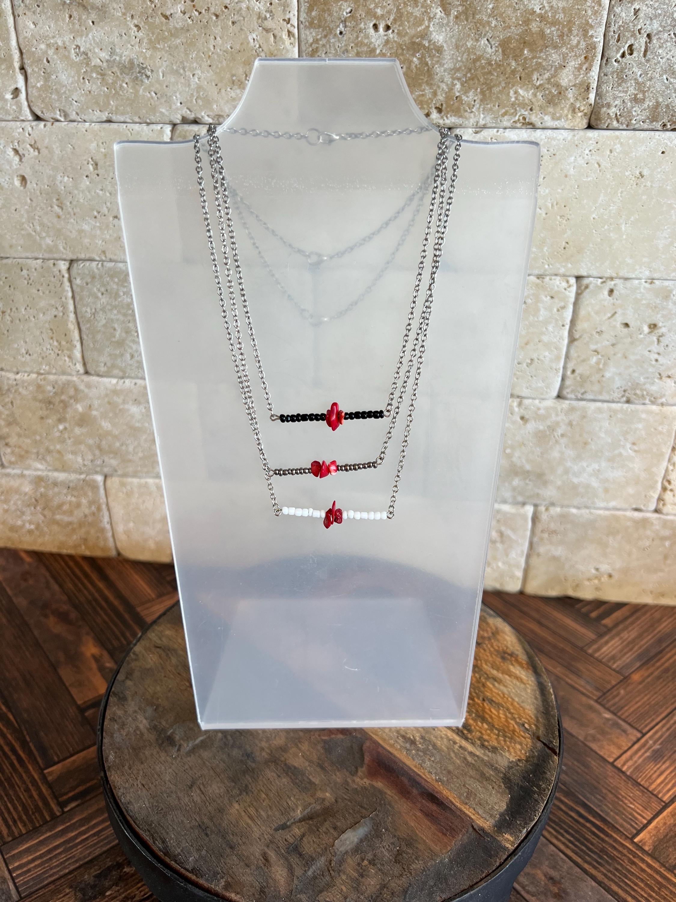 Red Ranchin' Collection Bar Necklaces