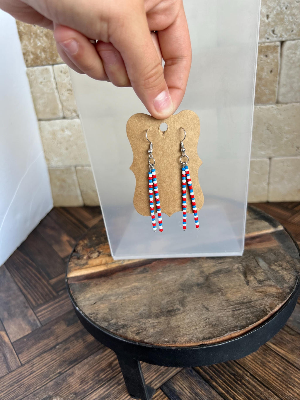 USA theme earrings!