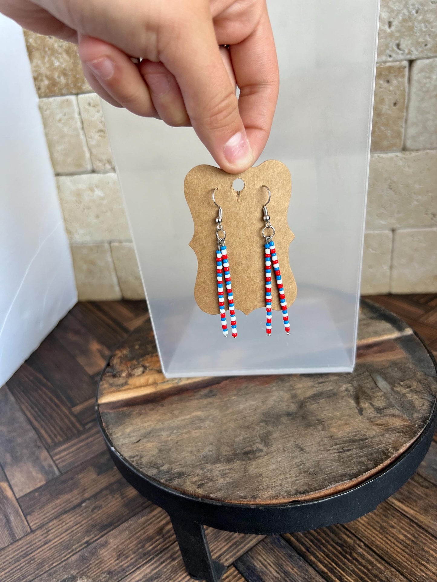 USA theme earrings!