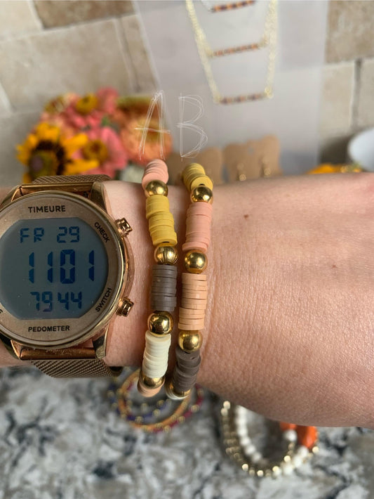 Fall / Autumn clay bracelets