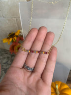 Fall / Autumn Bar Necklaces (gold and silver options)