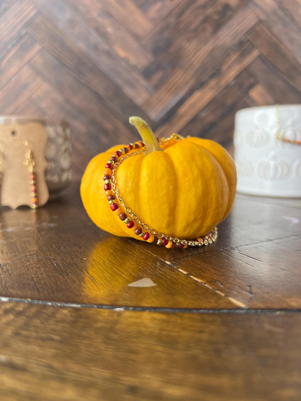 Fall color bracelet (matches bar necklace and earrings)