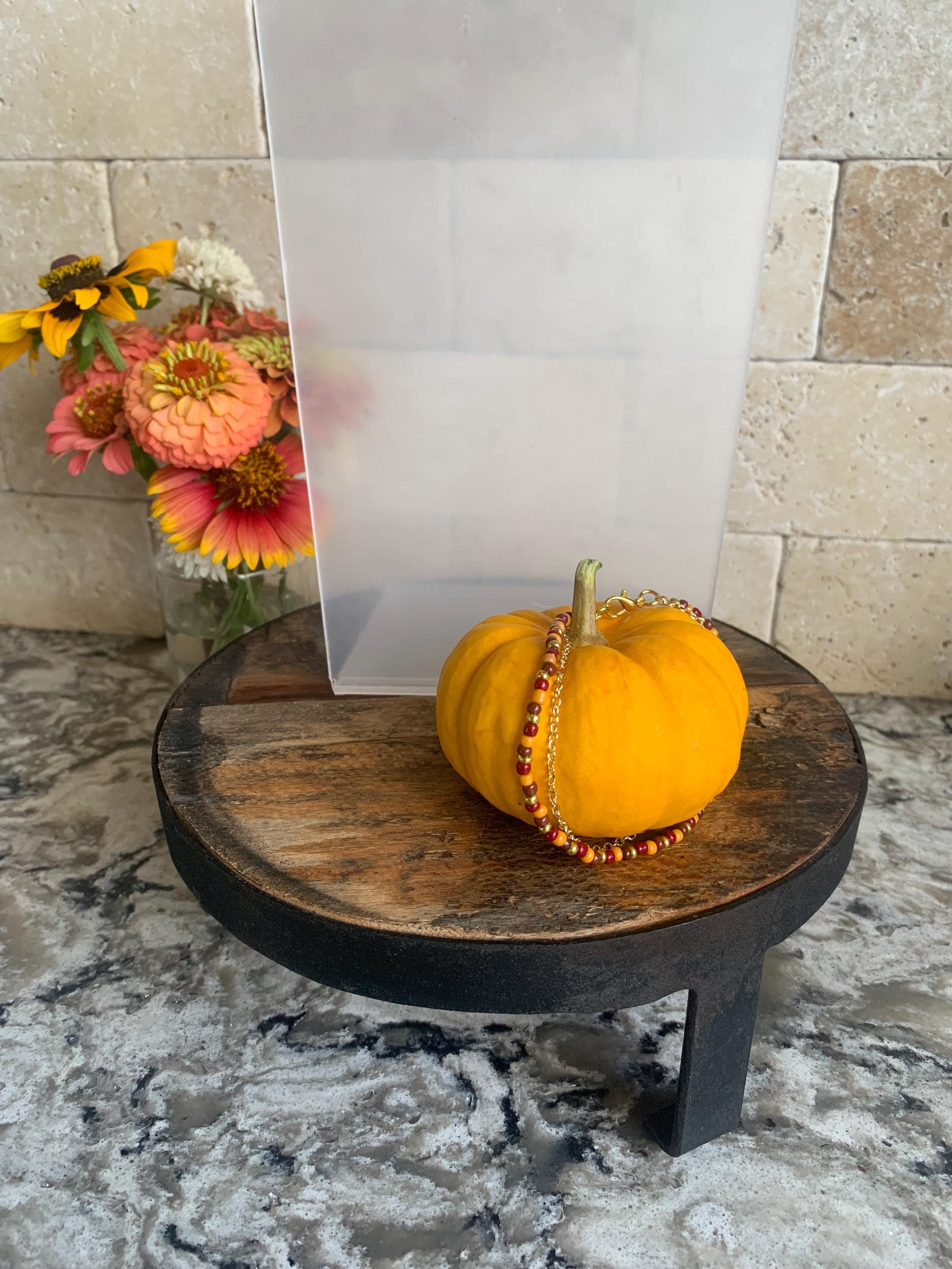Fall color bracelet (matches bar necklace and earrings)
