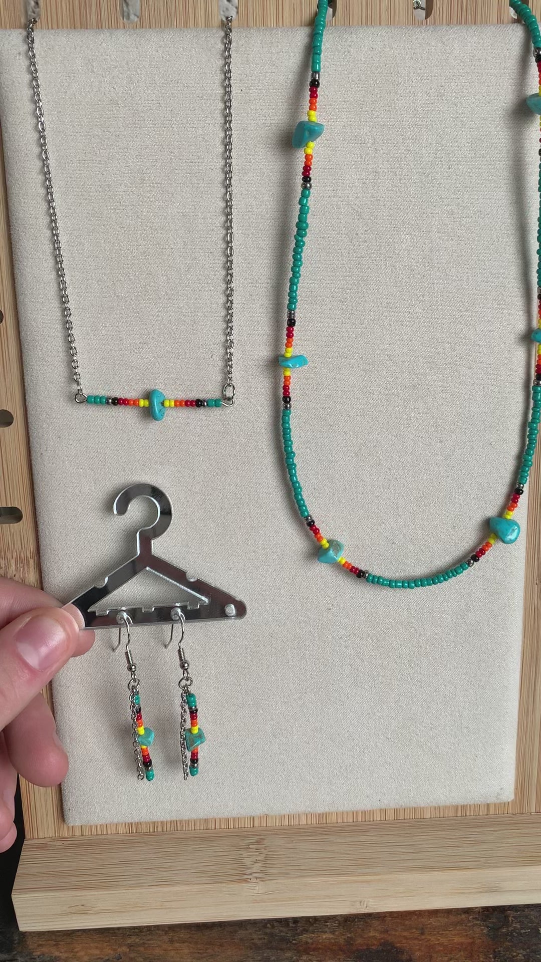 Simple beaded Turquoise Set